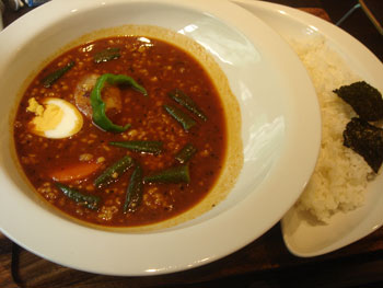 納豆とオクラのスープカレー 100番 大盛り
